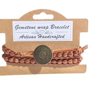 Sandstone Gemstone Wrap Bracelet